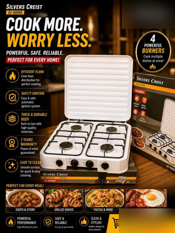 Silvers Crest Gas Stove SC-6000S