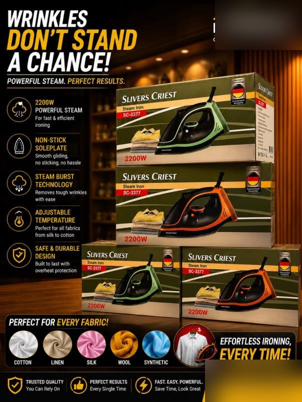 Silvers Crest Steam Iron 2200W